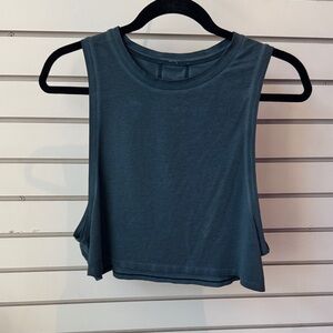 Lululemon Athletica Muscle Love Crop Tank in Dusk Blue.